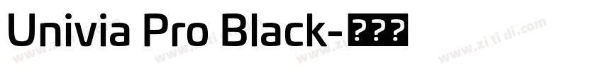 Univia Pro Black字体转换